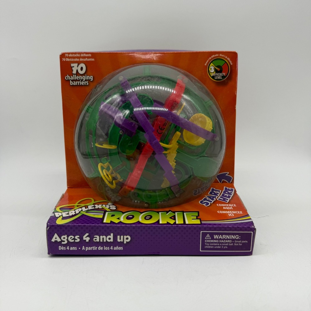 Perplexus Rookie 3D Maze Sphere 70 Barriers 2011 New Rare PlaSmart Puzzle Ball